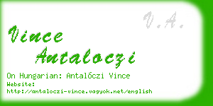 vince antaloczi business card